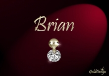 Brian - přívěsek zlacený